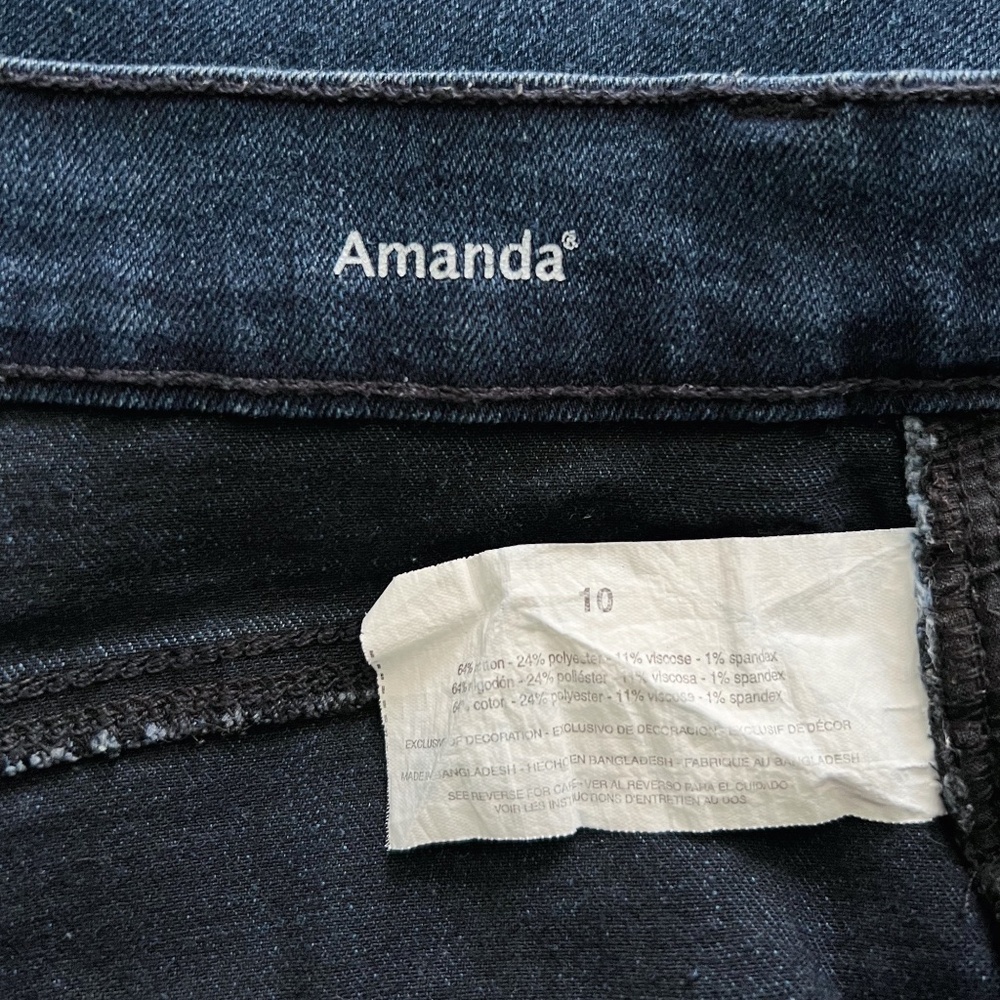 Gloria Vanderbilt Dark Wash All Around Slimming Effect Amanda Capri Jeans - Picture 4 of 4